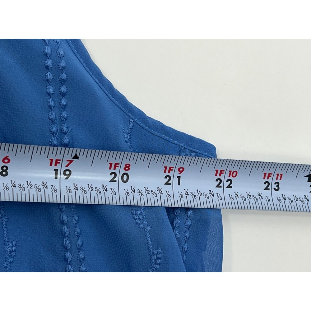 AGB Blouse Women's 2X Top Light Blue Puckered Bodice Lined - Picture 9 of 9